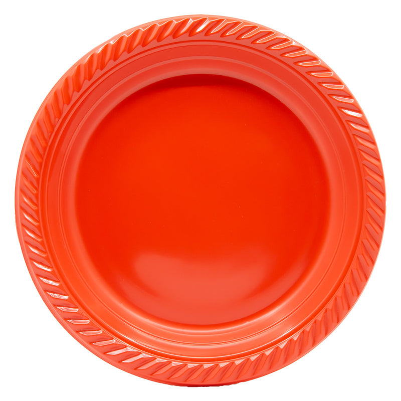 Load image into Gallery viewer, Ideal Dining 7&quot; Light Weight Red Plastic plates Good to use in Microwave Disposable Plates Ideal Dining
