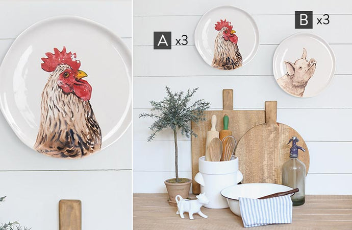 Farm Animal Plates Set of 3 General DCI