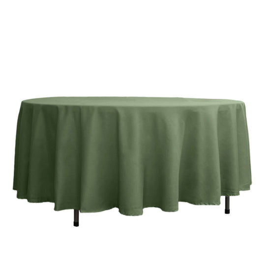 Polyester 108" Round Tablecloth Olive Green - Wrinkle-Resistant Table Cover Tablecloths PROstorez Default Title