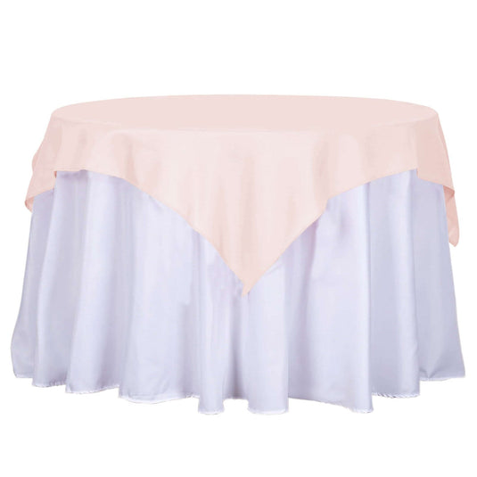 Polyester 54"x54" Table Overlay Square Tablecloth Blush - Wrinkle-Resistant & Durable Table Cover Overlays PROstorez Default Title