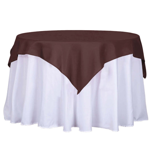 Polyester 54"x54" Table Overlay Square Tablecloth Chocolate - Wrinkle-Resistant & Durable Table Cover Overlays PROstorez Default Title