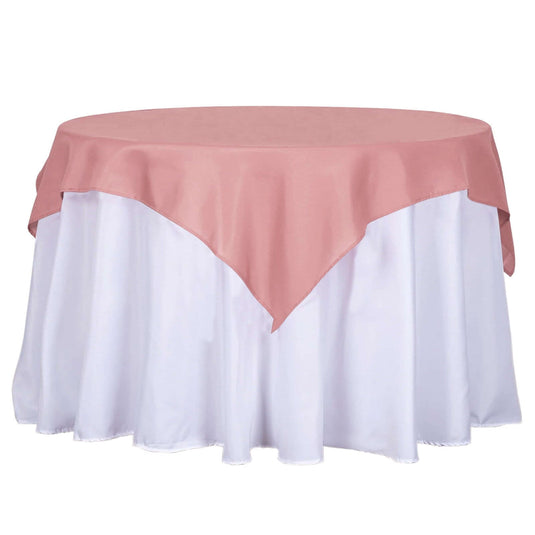 Polyester 54"x54" Table Overlay Square Tablecloth Dusty Rose - Wrinkle-Resistant & Durable Table Cover Overlays PROstorez Default Title