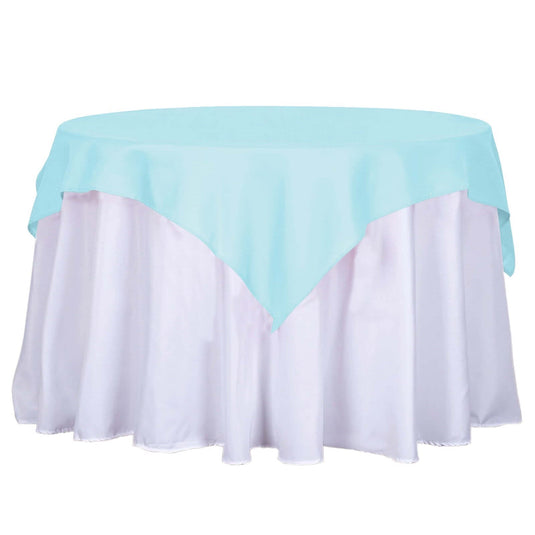 Polyester 54"x54" Table Overlay Square Tablecloth Light Blue - Wrinkle-Resistant & Durable Table Cover Overlays PROstorez Default Title