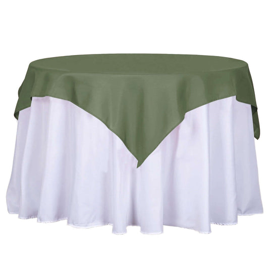 Polyester 54"x54" Table Overlay Square Tablecloth Olive Green - Wrinkle-Resistant & Durable Table Cover Overlays PROstorez Default Title