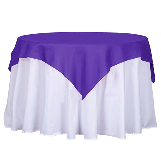 Polyester 54"x54" Table Overlay Square Tablecloth Purple - Wrinkle-Resistant & Durable Table Cover Overlays PROstorez Default Title