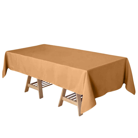 Polyester 60"x102" Rectangle Tablecloth Gold - Durable and Stylish Table Cover for Special Events Tablecloths PROstorez Default Title