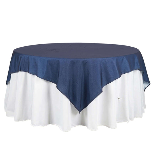 Polyester 72"x72" Table Overlay Dark Blue - Faux Denim Design for Modern Table Cover Overlays PROstorez Default Title