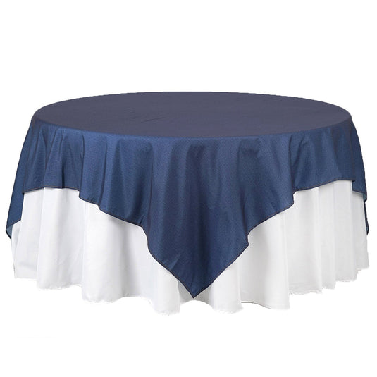 Polyester 85"x85" Table Overlay Dark Blue - Faux Denim Table Topper Overlays PROstorez Default Title