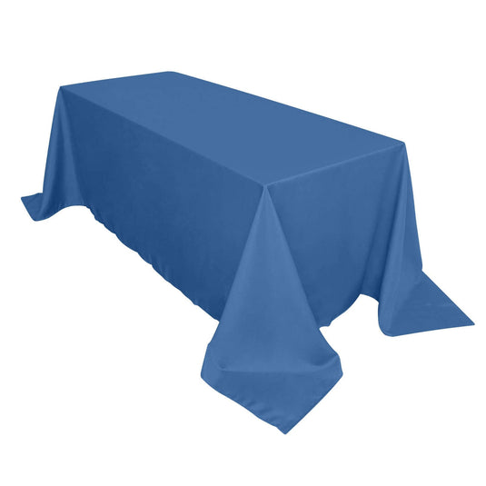 Polyester 90"x132" Rectangle Tablecloth Dark Blue - Seamless Faux Denim Design for Classy Celebrations Tablecloths PROstorez Default Title