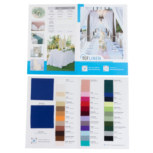 Polyester Fabric Sample Book - 35 Colors, High-Quality Swatches for Upholstery, Sewing and Craft Projects Tablecloths HIER_2110