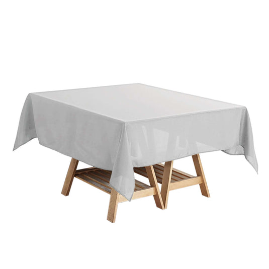 Polyester Square 54"x54" Tablecloth Silver - Wrinkle-Resistant & Durable Table Cover Tablecloths PROstorez Default Title