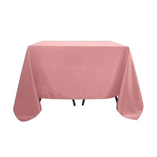 Polyester Square 90"x90" Tablecloth Dusty Rose - Wrinkle-Resistant & Durable Table Cover Tablecloths PROstorez Default Title