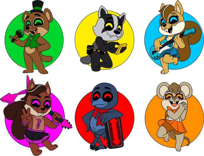 Popgoes Pin Set FNAF Pins Youtooz Collectibles