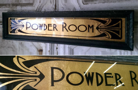 Framed Powder Room Sign General PPD