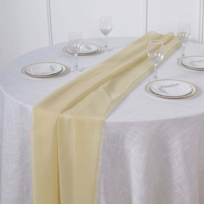 Premium Chiffon 6ft Table Runner Champagne - Flowy & Lightweight Table Decor Runners PROstorez Default Title