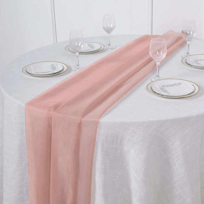 Premium Chiffon 6ft Table Runner Dusty Rose - Flowy & Lightweight Table Decor Runners PROstorez Default Title