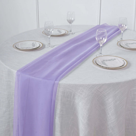 Premium Chiffon 6ft Table Runner Lavender Lilac - Flowy & Lightweight Table Decor Runners PROstorez Default Title