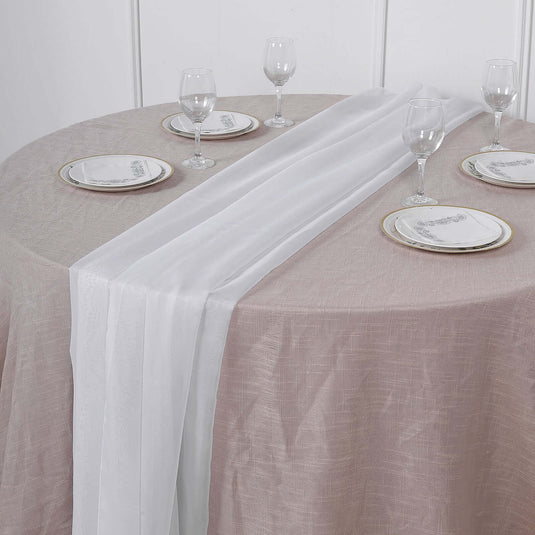 Premium Chiffon 6ft Table Runner White - Chic Flowy & Lightweight Table Decor Runners PROstorez Default Title