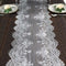 Premium Lace Fabric 15"x117" Table Runner White with Scalloped Frill Edges - Vintage Classic Table Decor Runners PROstorez Default Title