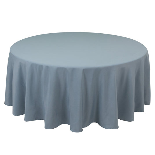 Premium Polyester 108" Round Tablecloth Dusty Blue - Wrinkle-Resistant 220GSM Table Cover Tablecloths HIER_2181