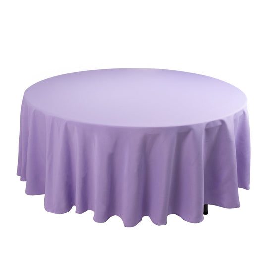 Premium Polyester 108" Round Tablecloth Lavender Lilac - Wrinkle-Resistant 220GSM Table Cover Tablecloths HIER_2181