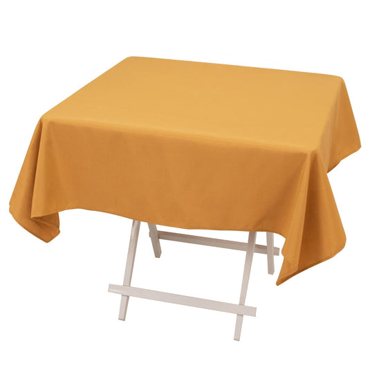 Premium Polyester 54"x54" Square Tablecloth Gold - Stain and Wrinkle-Resistant 220GSM Finish for Weddings & Events Tablecloths HIER_2181