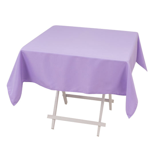 Premium Polyester 54"x54" Square Tablecloth Lavender Lilac - Stain and Wrinkle-Resistant 220GSM Table Cover Tablecloths HIER_2181