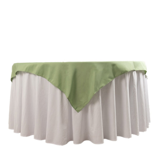 Premium Polyester 54"x54" Table Overlay Square Tablecloth Sage Green - Stain and Wrinkle-Resistant 220GSM Table Topper Overlays HIER_2181