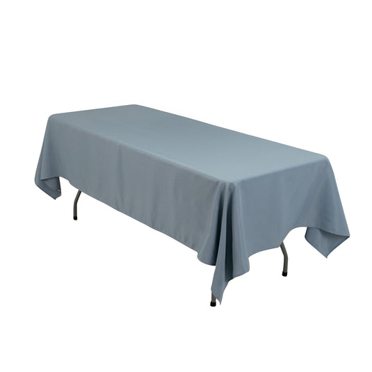 Premium Polyester 60"x102" Rectangle Tablecloth Dusty Blue - Durable 220GSM Wrinkle-Resistant Table Cover Tablecloths HIER_2181