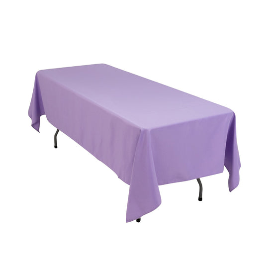 Premium Polyester 60"x102" Rectangle Tablecloth Lavender Lilac - Durable 220GSM Wrinkle-Resistant Table Cover Tablecloths HIER_2181