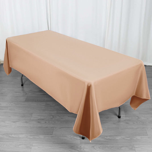 Premium Polyester 60"x102" Rectangle Tablecloth Nude - Durable 220GSM Wrinkle-Resistant Table Cover Tablecloths HIER_2181