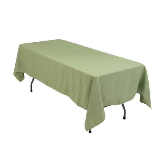 Premium Polyester 60"x102" Rectangle Tablecloth Sage Green - Durable 220GSM Wrinkle-Resistant Table Cover Tablecloths HIER_2181