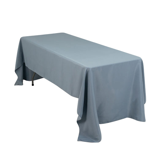 Premium Polyester 60"x126" Rectangle Tablecloth Dusty Blue - Stain-Resistant 220GSM Finish Table Cover Tablecloths HIER_2181