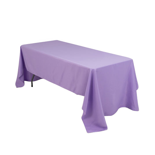 Premium Polyester 60"x126" Rectangle Tablecloth Lavender Lilac - Stain-Resistant 220GSM Finish Table Cover Tablecloths HIER_2181