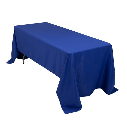 Premium Polyester 60"x126" Rectangle Tablecloth Royal Blue - Stain-Resistant 220GSM Finish Table Cover Tablecloths HIER_2181