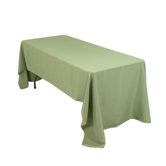 Premium Polyester 60"x126" Rectangle Tablecloth Sage Green - Stain-Resistant 220GSM Finish Table Cover Tablecloths HIER_2181