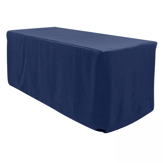 Premium Polyester 6ft Rectangle Tablecloth Navy Blue Durable Fitted 220GSM Table Cover Tablecloths HIER_2181