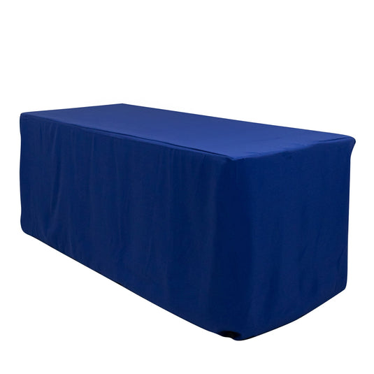 Premium Polyester 6ft Rectangle Tablecloth Royal Blue Durable Fitted 220GSM Table Cover Tablecloths HIER_2181