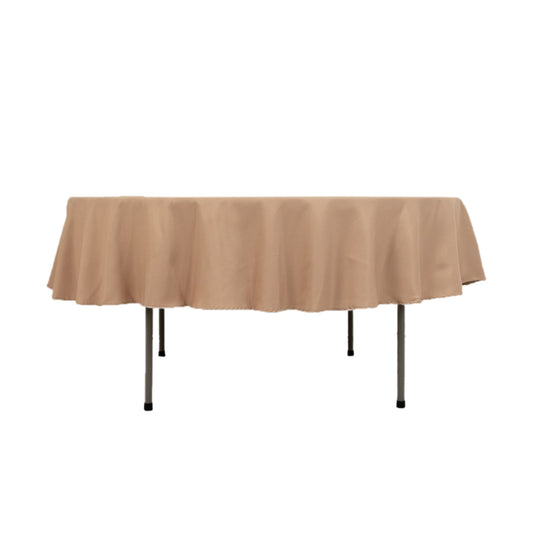 Premium Polyester 90" Round Tablecloth Nude - Stain and Wrinkle-Resistant Design with 220GSM Thickness Table Cover Tablecloths HIER_2181