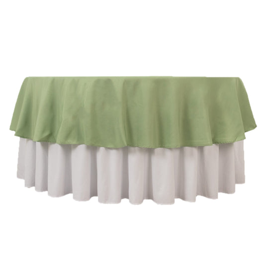 Premium Polyester 90" Round Tablecloth Sage Green - Stain and Wrinkle-Resistant Design with 220GSM Thickness Table Cover Tablecloths HIER_2181