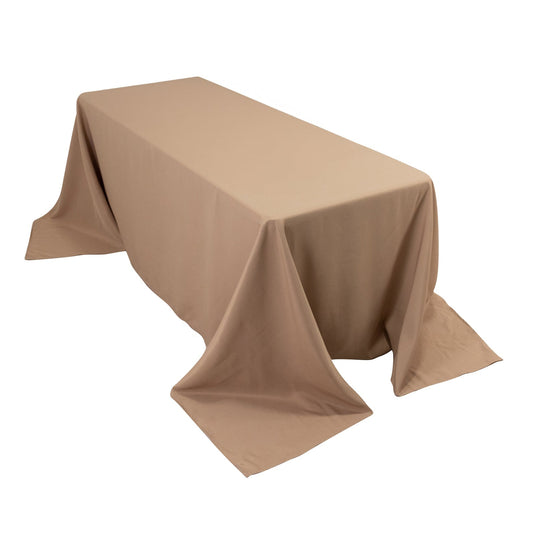 Premium Polyester 90"x132" Rectangle Tablecloth Nude - Seamless 220GSM Stain-Resistant Table Cover Tablecloths HIER_2181