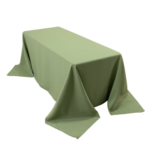 Premium Polyester 90"x132" Rectangle Tablecloth Sage Green - Seamless 220GSM Stain-Resistant Table Cover Tablecloths HIER_2181