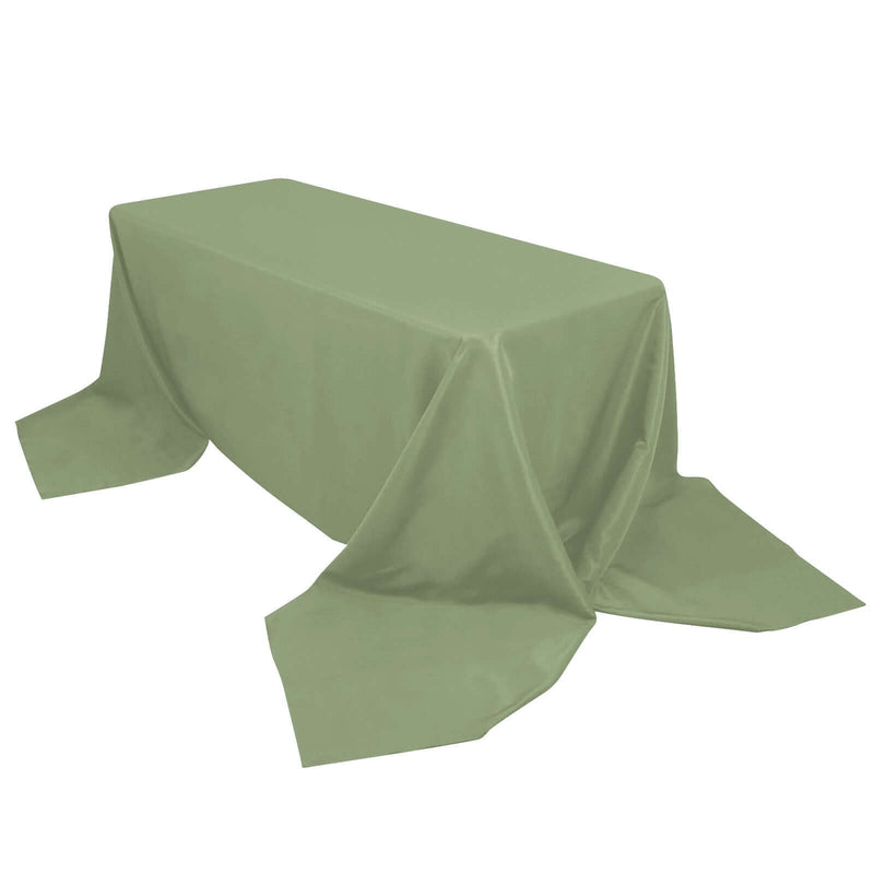 Premium Polyester 90"x156" Rectangle Tablecloth Dusty Sage Green - Seamless 220GSM Stain-Resistant Table Cover PROstorez