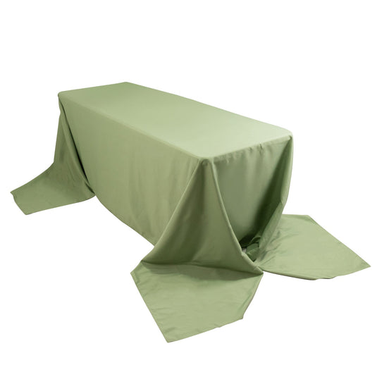 Premium Polyester 90"x156" Rectangle Tablecloth Sage Green - Seamless 220GSM Stain-Resistant Table Cover Tablecloths HIER_2181