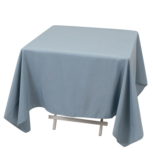 Premium Polyester Square Tablecloth 70"x70" Dusty Blue 220GSM Wrinkle-Resistant Table Cover Tablecloths HIER_2181