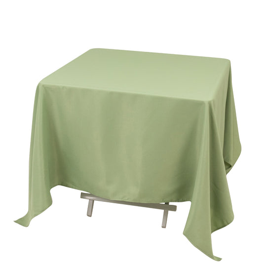 Premium Polyester Square Tablecloth 70"x70" Sage Green 220GSM Wrinkle-Resistant Table Cover Tablecloths HIER_2181