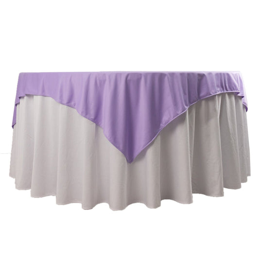 Premium Scuba 70"x70" Table Overlay Square Tablecloth Lavender - Wrinkle Free & Stain Resistant Table Cover Overlays HIER_2182