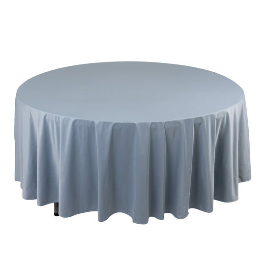 Premium Scuba Round 108" Tablecloth Dusty Blue - Wrinkle Free & Stain Resistant Table Cover Tablecloths HIER_2182