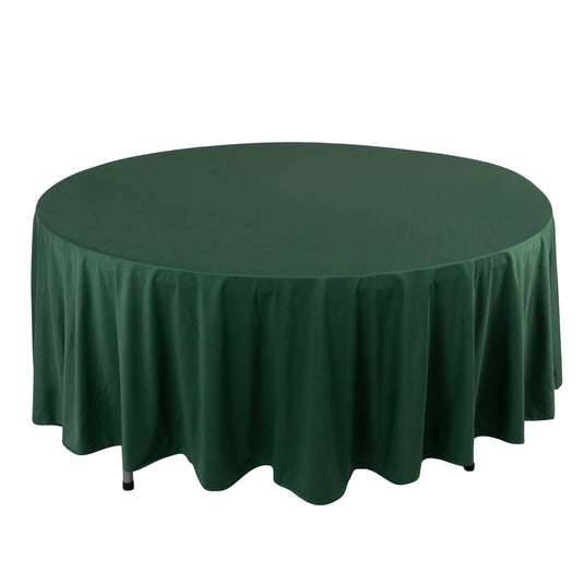 Premium Scuba Round 108" Tablecloth Hunter Emerald Green - Wrinkle Free & Stain Resistant Table Cover Tablecloths HIER_2182