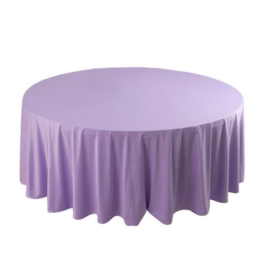 Premium Scuba Round 108" Tablecloth Lavender Lilac - Wrinkle Free & Stain Resistant Table Cover Tablecloths HIER_2182